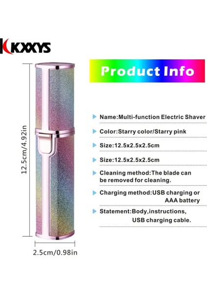 Xk USB 1 Adet Elektrikli Kaş Düzeltici 2'si 1 Arada Kadın Yüz Epilatör (Yurt Dışından) indirimleri
