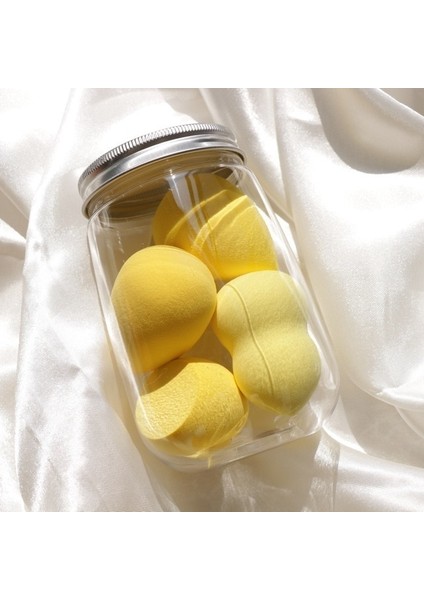 Sarı Güzellik Makyaj Süngeri 4 Adet Blender Seti Islak ve Kuru Kullanım Makyaj Puf Karıştırma Araçları Sıvı Krem Fondöten (Yurt Dışından)