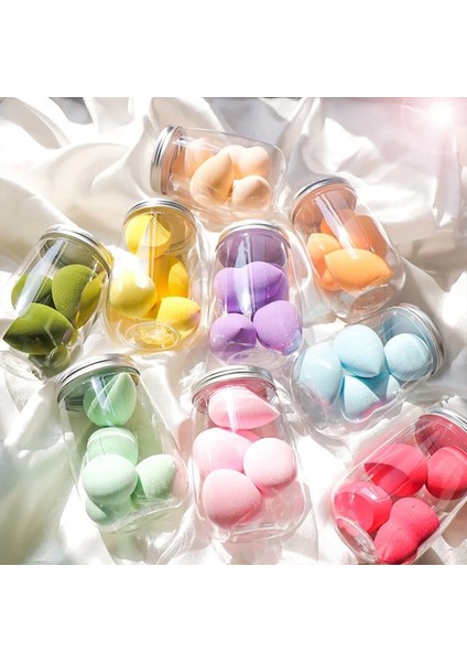 Sarı Güzellik Makyaj Süngeri 4 Adet Blender Seti Islak ve Kuru Kullanım Makyaj Puf Karıştırma Araçları Sıvı Krem Fondöten (Yurt Dışından) indirimleri