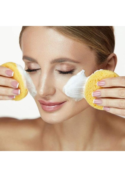 10 Adet Yeşil Makyaj Çıkarıcı Ped Yüz Temizleme Süngerleri Odun Hamuru Pamuk Yuvarlar Kozmetik Puf Sıkıştırılmış Selüloz Yıkama Maskesi Cilt Bakımı Araçları (Yurt Dışından)