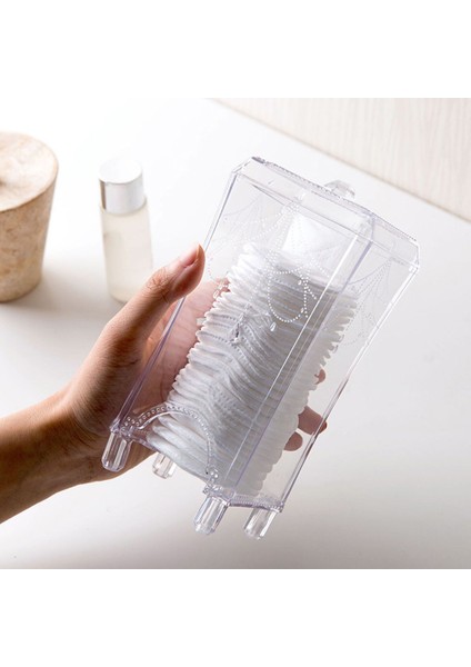 WHITE2PCS Makyaj Kutusu Organizatör Temizle Standı Makyaj Temizleyici Pamuk Ped Dağıtıcı Tutucu Plastik Konteyner (Yurt Dışından) indirimleri