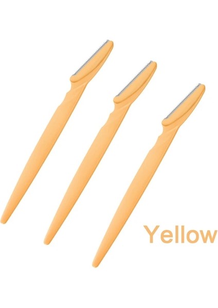 3 Adet Sarı Taşınabilir 3 Adet Pembe Yeşil Kadın Kaş Düzeltici Şekillendirici Yüz Usturası (Yurt Dışından)