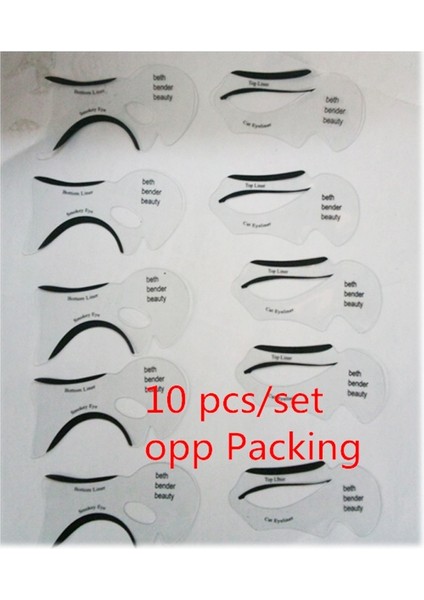 2 Adet 2 Adet Pro Eyeliner Şablonlar Kanatlı Eyeliner Şablon Modelleri Şablon Şekillendirme Araçları Kaşlar Şablon Kartı Göz Farı Makyaj Aracı (Yurt Dışından)