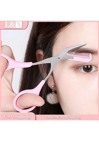 A08 Kaş Makası Kaş Düzeltici Makas Tarak ile Taşınabilir Kaş Kesme Bıçağı Keskin Bıçaklı Epilasyon Tıraş Makinesi Kaş Şekillendirme Araçları (Yurt Dışından) fırsatları