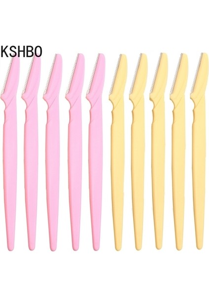 5 Pembe ve 5 Sarı 3/10/15 Adet Profesyonel Düzeltici Güvenli Bıçak Şekillendirme Bıçak Kaş Bıçakları Yüz Epilasyon Kazıyıcı Tıraş Makinesi Makyaj Güzellik Araçları (Yurt Dışından)