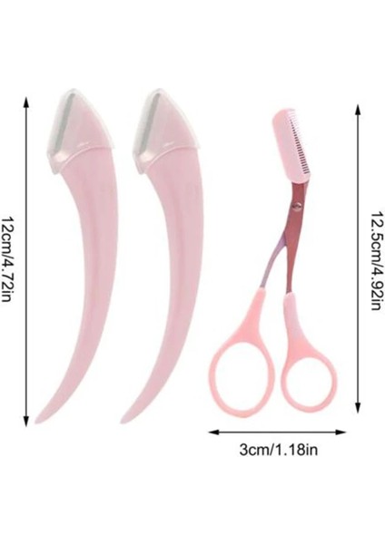 Pembe Yeni 2022 Kaş Taraklı Makas ve Kaş Düzeltici Ustura Set 2 Renk (Yurt Dışından) fırsatları