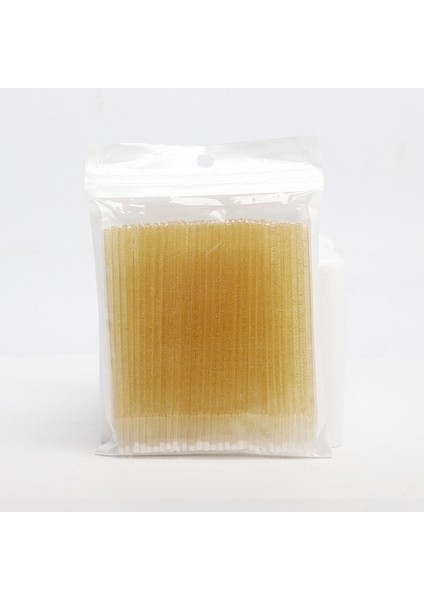 03 100 Adet/torba Tek Kullanımlık Kristal Kirpik Pamuklu Çubukla Bireysel Kirpik Çıkarma Aracı Mikro Fırça Kirpik Uzatma Temizleme Aplikatörü (Yurt Dışından)