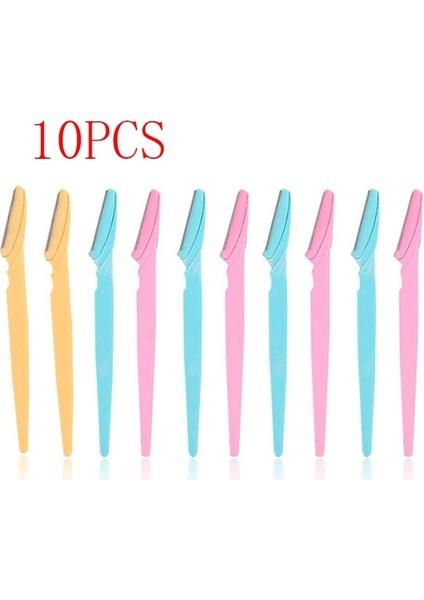 10 Adet Mix Renk 3/10 Adet Kadın Kaş Düzeltici Şekillendirici Yüz Usturası (Yurt Dışından)