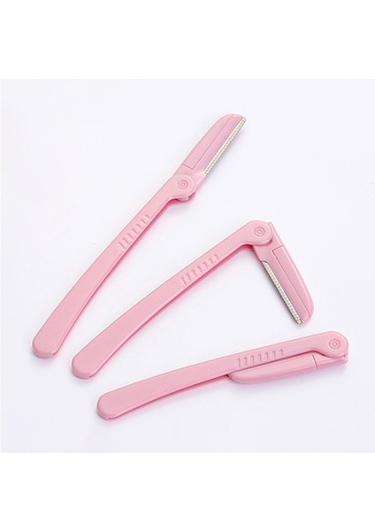 3 Adet Pembe Katlanır Kaş Şekillendirici Yüz Usturası (Yurt Dışından) modelleri