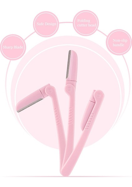 3 Adet Pembe Katlanır Kaş Şekillendirici Yüz Usturası (Yurt Dışından) indirimleri