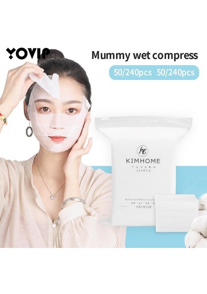 50 Adet 50/240 Adet Tek Kullanımlık Cilt Gerilebilir Islak Kompres Pamuk Makyaj Temizleme Mendili Havlu Yüz Toniği Cilt Bakımı Temizleme Araçları (Yurt Dışından) fiyatları