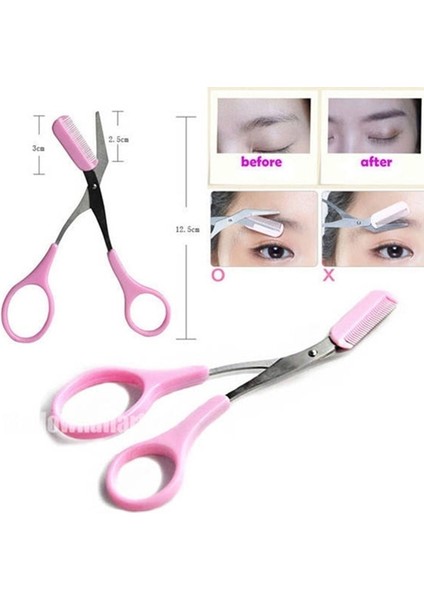 Bl 6 Renk 1 Adet Kaş Düzeltici Makas Tarak Kirpik Saç Makas Klipleri Şekillendirme Kaş Jilet Kesme Damat Saç Trim (Yurt Dışından) modelleri