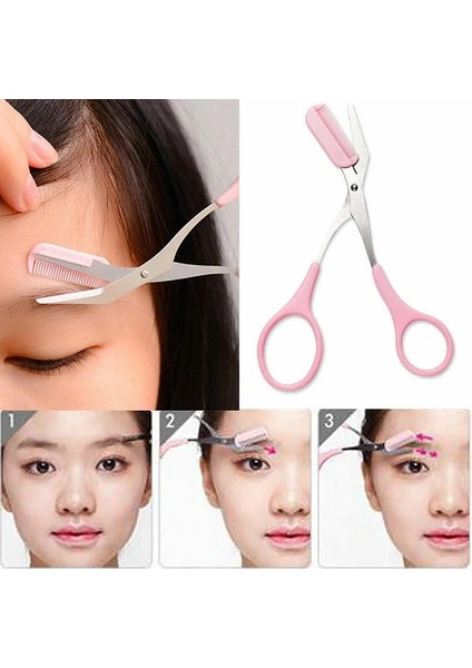 Bl 6 Renk 1 Adet Kaş Düzeltici Makas Tarak Kirpik Saç Makas Klipleri Şekillendirme Kaş Jilet Kesme Damat Saç Trim (Yurt Dışından) fırsatları