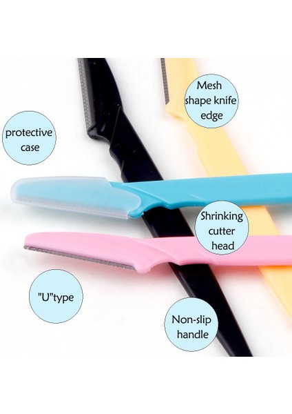 4 Adet Mix Renk 3/4/10 Adet Kadın Kaş Düzeltici Şekillendirici Yüz Usturası (Yurt Dışından) modelleri