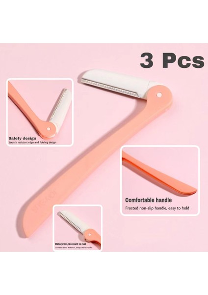 Mor 3 Adet Kadın Kaş Düzeltici Şekillendirici Yüz Usturası(Yurt Dışından) modelleri