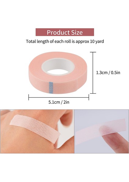 Rastgele Karışık Renk 3 Rulo Renkli Kirpik Uzatma Bandı Cerrahi Nonwoven Kağıt Kirpik Uzatma Yapışkan Bant (Yurt Dışından)
