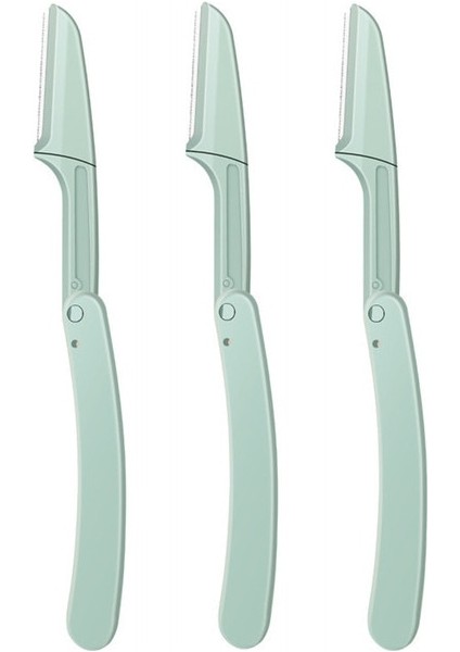 A-3 Adet Yeşil 3 Adet Kadın Kaş Düzeltici Şekillendirici Yüz Usturası (Yurt Dışından)