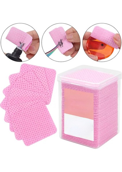 Pembe 200 Adet/kutu Tek Kullanımlık Şişe Ağız Silecek Temizleme Pamuklu Kağıt Kirpik Uzatma Tutkal Sökücü Tutkal Derin Temiz Pedleri Araçları (Yurt Dışından)