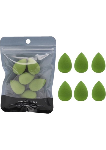 Yeşil Yeni 6 Paket/set Makyaj Süngeri Kuru ve Islak Sünger Puf Mini Güzellik Fondöten Tozu Kapatıcı Makyaj Aksesuarları Için Makyaj (Yurt Dışından)