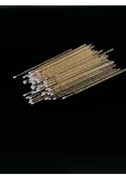 Altın Tek Kullanımlık Kristal Mikro Fırça Maskara Değnekleri Aplikatör Kirpik Çıkarma Çubukla Makyaj Fırçaları Kirpik Uzatma Araçları (Yurt Dışından)