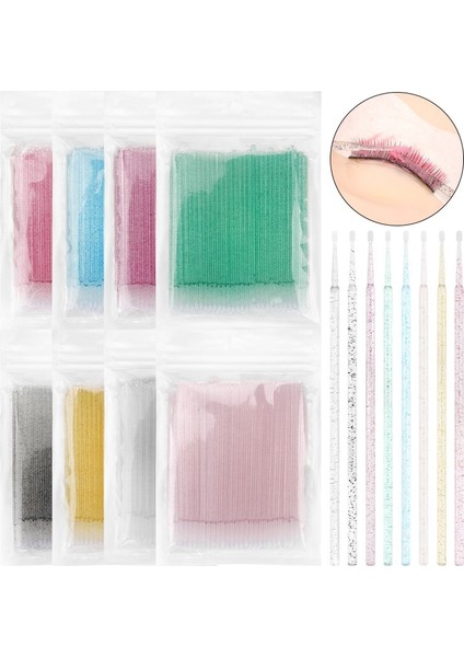 Altın Tek Kullanımlık Kristal Mikro Fırça Maskara Değnekleri Aplikatör Kirpik Çıkarma Çubukla Makyaj Fırçaları Kirpik Uzatma Araçları (Yurt Dışından) modelleri