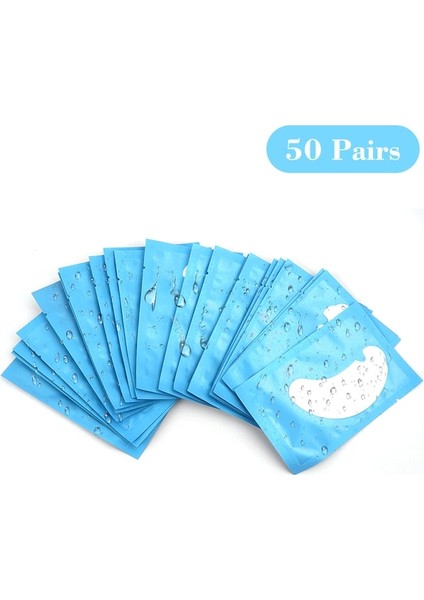 50PAIRS-MAVI 50PAIRS U Kağıt Yamalar Kirpik Göz Pedleri Altında Kirpik Kirpik Uzatma Kağıt Yamalar Göz Ipuçları Etiket Sarar Makyaj Araçları (Yurt Dışından)