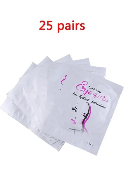25 Çift 10/25 Çift Kirpik Pedi Jel Göz Altında Yamalar Profesyonel Tüy Bırakmayan Kağıt Etiket Sarar Kirpik Uzatma Makyaj Araçları (Yurt Dışından)