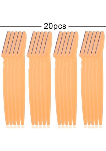 20 Adet Sarı 20 Adet Kadın Kaş Düzeltici Şekillendirici Yüz Usturası (Yurt Dışından)