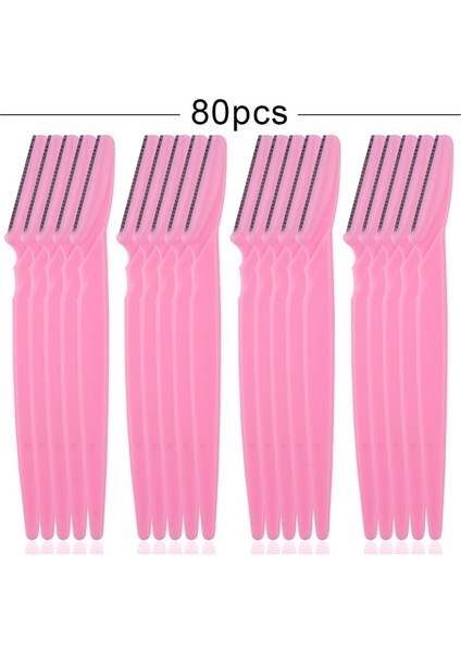 80 Adet Pembe 20/40/80 Adet Kadın Kaş Düzeltici Şekillendirici Yüz Usturası (Yurt Dışından)
