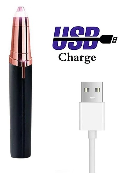 50 Mah USB Elektrikli Kadın Kaş Düzeltici Kalem Epilatör (Yurt Dışından)