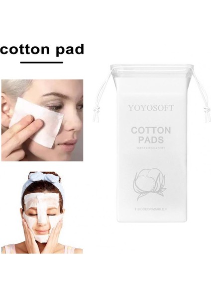 Beyaz Pamuklu Ped Makyaj Temizleme Için Tüy Bırakmayan Ince Makyaj Temizleme Pedleri 100 Adet Tek Kullanımlık Dokunmamış Pamuk Pedleri Çivi Için Toner (Yurt Dışından)