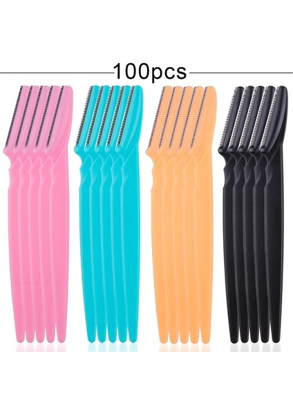 100 Adet Mix Renk 150/80/20 Adet Kaş Bıçağı Emniyet Kapağı ile Çok Amaçlı Yüz Tıraş Bıçağı Kaş Saç Düzeltici Epilatör Profiler Dermaplane Aracı (Yurt Dışından)