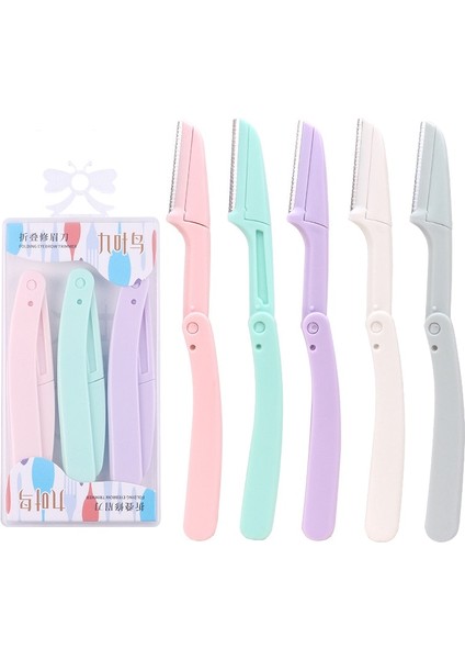 Pembe Opp Yunduogirl 3 Adet Katlanır Yüz Tıraş Makinesi Kaş Düzeltici Bıçak Anti-Scratch Jilet Makyaj Araçları Kaş Düzeltici Yüz Jilet Kadınlar Için (Yurt Dışından)