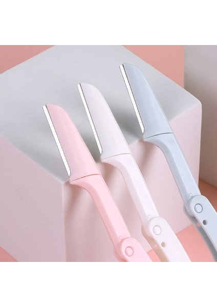Pembe Opp Yunduogirl 3 Adet Katlanır Yüz Tıraş Makinesi Kaş Düzeltici Bıçak Anti-Scratch Jilet Makyaj Araçları Kaş Düzeltici Yüz Jilet Kadınlar Için (Yurt Dışından)