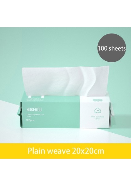Düz Örgü 100 50/100 Yaprak Çekmeceli Yüz Havlusu Kalınlaştırılmış Tek Kullanımlık Pamuk Yumuşak Havlu Islak ve Kuru Inci Desenli Makyaj Temizleyici Yüz Havlusu (Yurt Dışından)