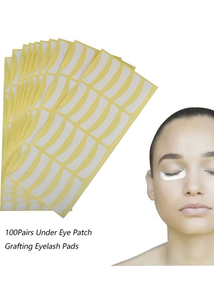 10 Sayfa 100 Çift Aşılama Kirpik Pedleri Çıkartmalar Göz Pedleri Altında Çıkartmalar Yamalar Yanlış Kirpik Uzantıları Makyaj Kozmetik Aracı (Yurt Dışından)