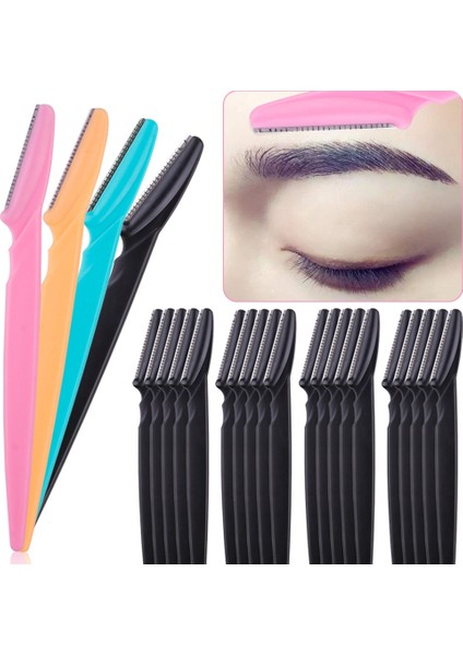 15 Adet Mavi 150/80/20 Adet Kaş Bıçağı Emniyet Kapağı ile Çok Amaçlı Yüz Tıraş Bıçağı Kaş Saç Düzeltici Epilatör Profiler Dermaplane Aracı (Yurt Dışından)