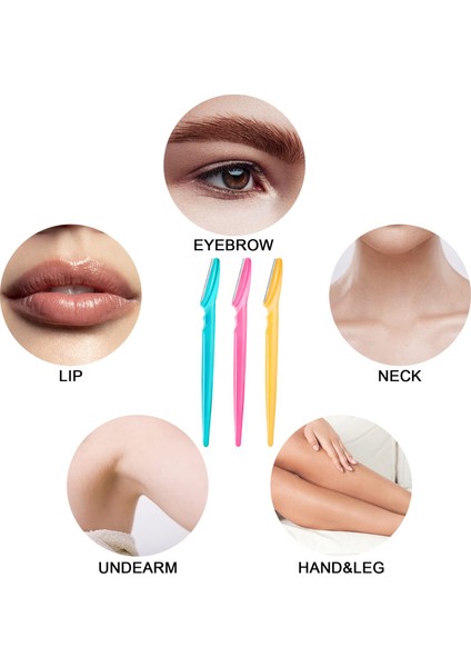 15 Adet Mavi 150/80/20 Adet Kaş Bıçağı Emniyet Kapağı ile Çok Amaçlı Yüz Tıraş Bıçağı Kaş Saç Düzeltici Epilatör Profiler Dermaplane Aracı (Yurt Dışından)