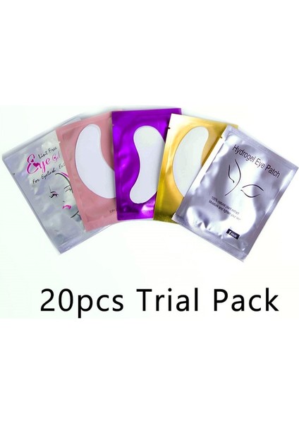 20 Pair Mix 20/50/100 Çift Göz Pedi Kirpik Pedi Jel Yama Yama Kirpik Altında Aşılı Yanlış Kirpik Uzatma Kağıt Etiket Makyaj (Yurt Dışından)