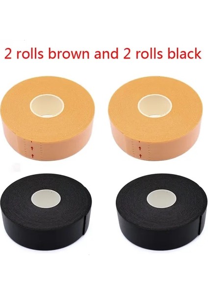 2 Kahverengi 2 Siyah 4rolls 5m/rulo Köpük Sünger Kirpik Altı Pedleri Tıbbi Bant Kirpik Uzatma Tüy Bırakmayan Göz Yamaları Aşılı Sahte Kirpikler Aracı (Yurt Dışından)