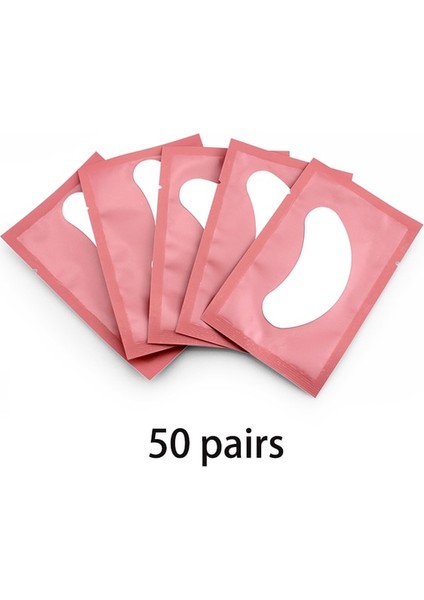 50 Çift Pembe 50/100 Maskara Inşaat Kirpik Pedleri Göz Bandı Altında Kirpik Pedleri Kirpik Uzatma Için Tüy Bırakmayan Kağıt Makyaj Aracı (Yurt Dışından)