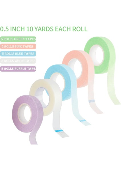 Yeşil 3 Rolls Dokuma Olmayan Cerrahi Silikon Jel Kirpiklere Hassas Ciltler Için Tıbbi Kirpik Uzatma Bandı (Yurt Dışından) fiyatları