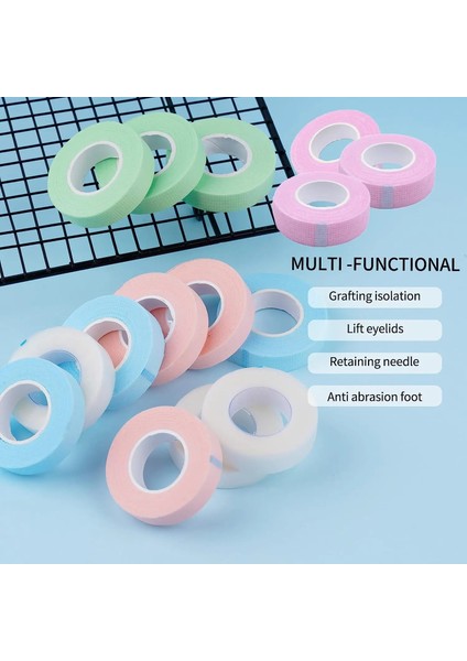 Yeşil 3 Rolls Dokuma Olmayan Cerrahi Silikon Jel Kirpiklere Hassas Ciltler Için Tıbbi Kirpik Uzatma Bandı (Yurt Dışından) modelleri