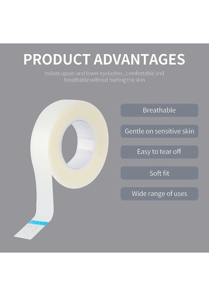 Yeşil 3 Rolls Dokuma Olmayan Cerrahi Silikon Jel Kirpiklere Hassas Ciltler Için Tıbbi Kirpik Uzatma Bandı (Yurt Dışından) indirimleri