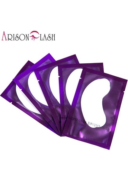 50 Adet-Mor 100 Çift Kirpik Uzatma Kağıt Yamalar 7 Renk Kirpik Aşılı Göz Çıkartmalar Göz Pedleri Altında Göz Kağıdı Yamalar Ipuçları Etiket (Yurt Dışından)
