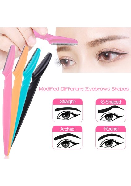 2 Adet Mix Renk B 2/4/5 Adet Kadın Kaş Düzeltici Şekillendirici Yüz Usturası (Yurt Dışından) modelleri