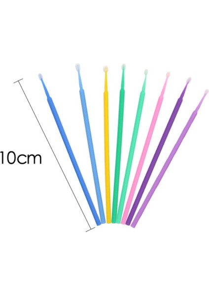 Mor 100 Adet Mikro Fırçalar Pamuklu Çubukla Kirpik Uzatma Tek Kullanımlık Göz Kirpik Tutkal Temizleme Fırçaları Aplikatör Çubukları Makyaj Araçları (Yurt Dışından) indirimleri