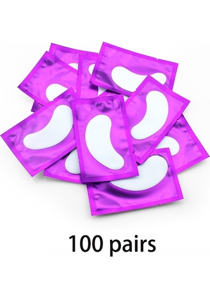 100 Çift Mor 50/100 Çift Kirpik Pedi Jel Yamalar Kirpik Uzatma Kağıt Çıkartmalar Makyaj Araçları Için Kirpiklerin Altına Aşılanmış Göz Bandı (Yurt Dışından)