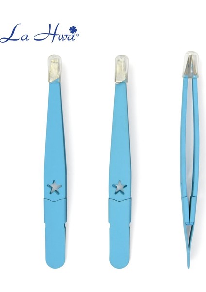 Mavi 1 Adet Kaş Cımbız Profesyonel Paslanmaz Çelik Plastik Kauçuk Saplı Kaymaz Eğimli Ucu Kirpik Klip Giyotin Makyaj Araçları (Yurt Dışından) fiyatları