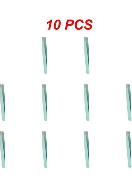 Stil A 10 Adet 2 ~ 40 Adet Paslanmaz Çelik Kaş Cımbız Nokta Eğimli Düz Uç Kaldırma Makyaj Profesyonel Epilasyon Kaş Pense Klip (Yurt Dışından)